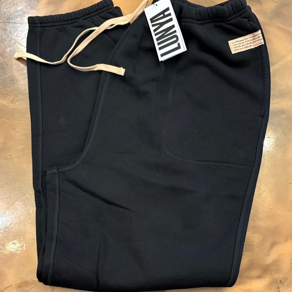 Lunya Silksweats™ Midweight Reversible Seamed Jogger black New XXL